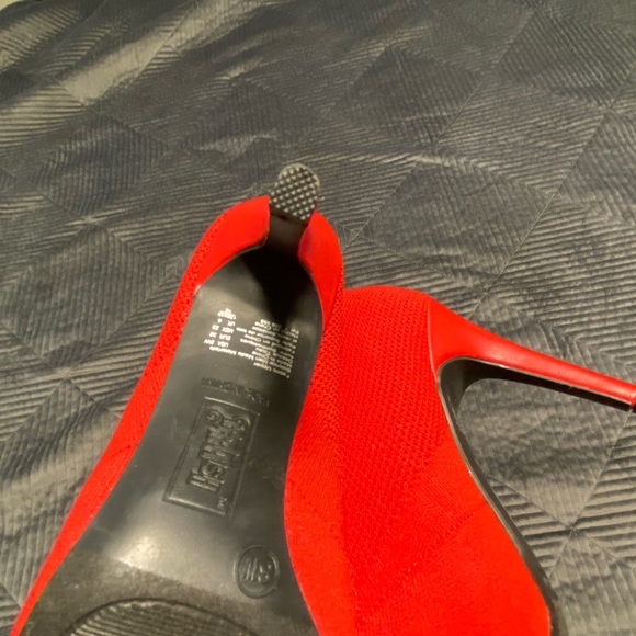 Red sock heels- BWOT - red heel booties - Picture 9 of 10